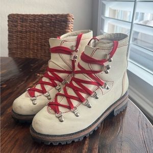 Freebird by Steven Alkin White Leather Hiking Boots
